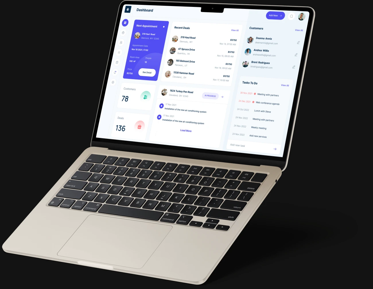 Custom software in a laptop