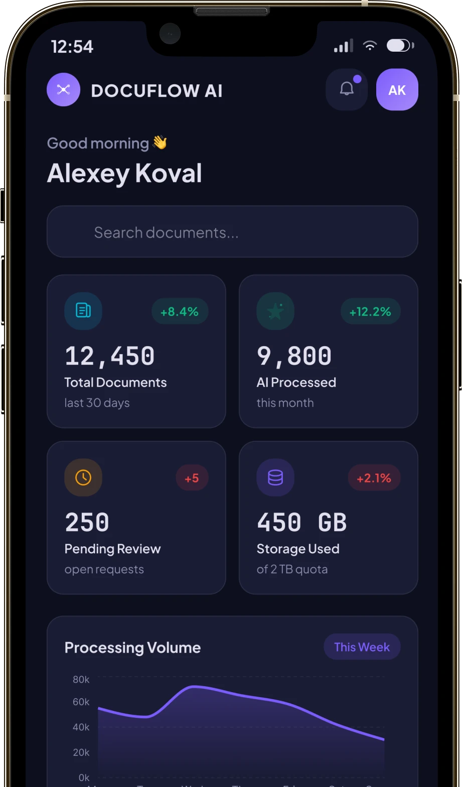 DocuFlow app screen