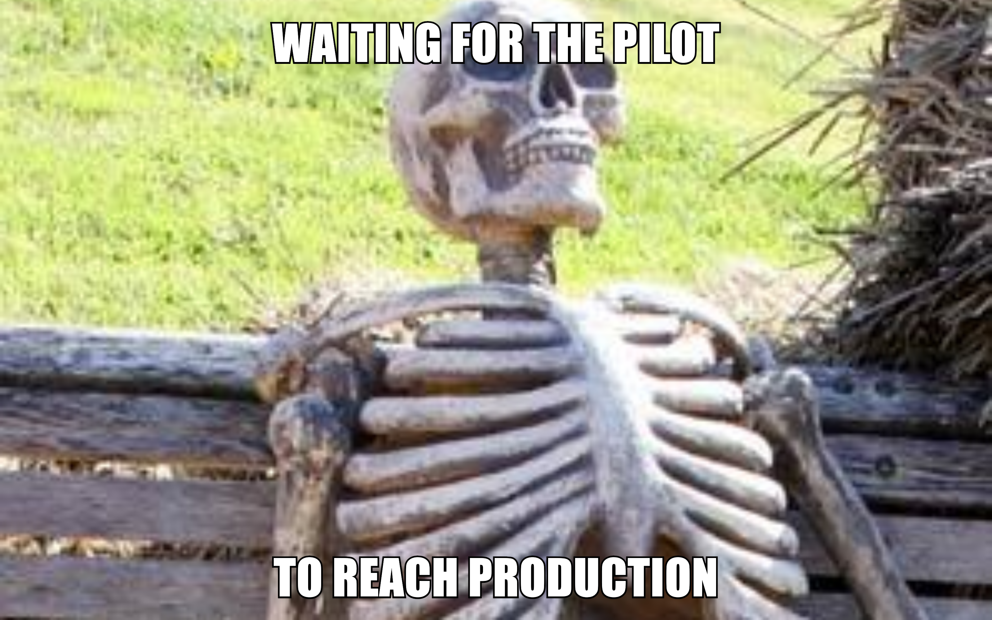 Us, still waiting for the pilot to reach production