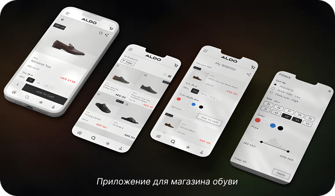 Пример приложения для магазина обуви
