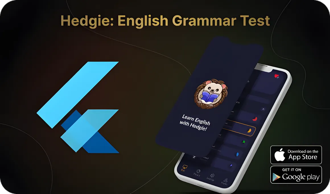 Hedgie: English Grammar Test — an example of a successful educational app built with Flutter