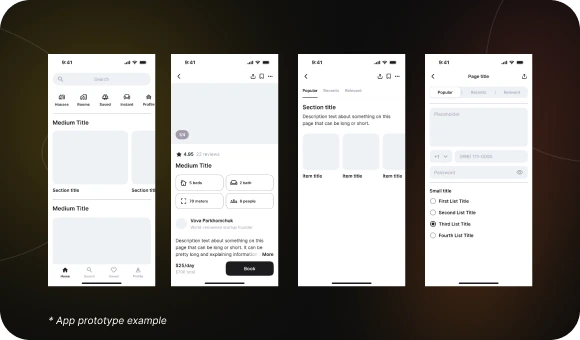 An example of app prototyping