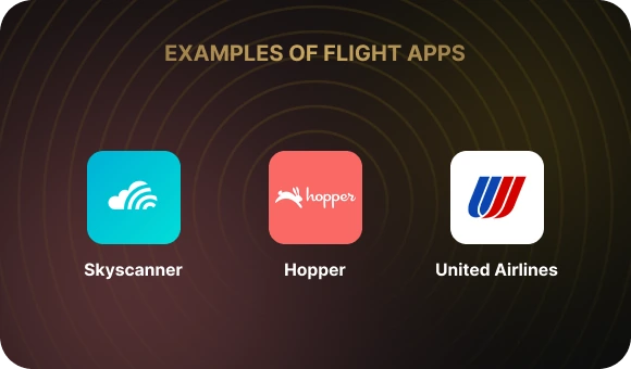 Examples of airline apps